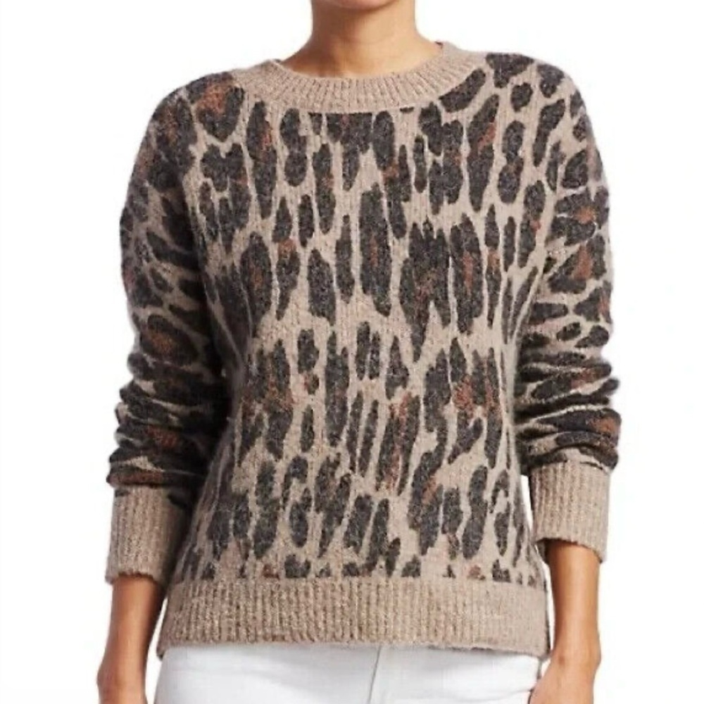 Rails Lana Animal Print Sweater Alpaca Wool